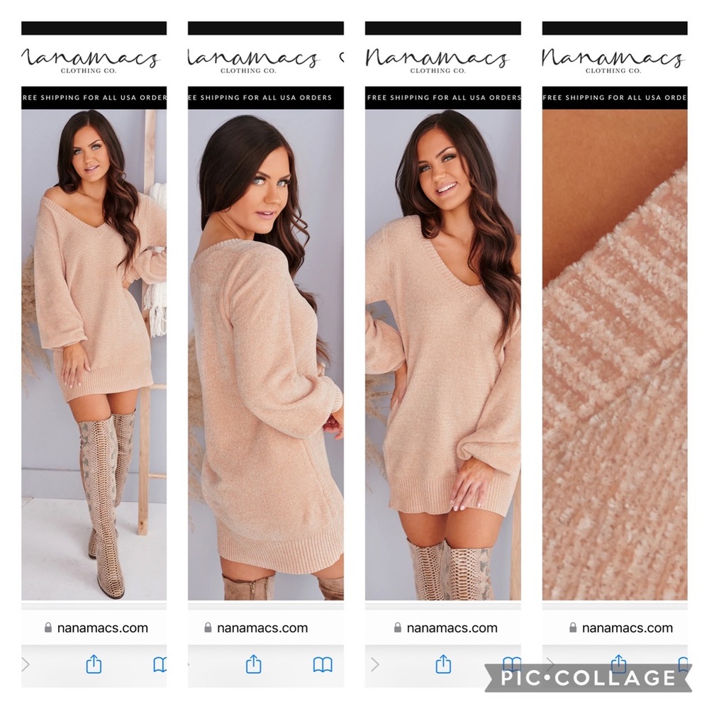 BUTTERY SOFT Sweater Dress in 🍑